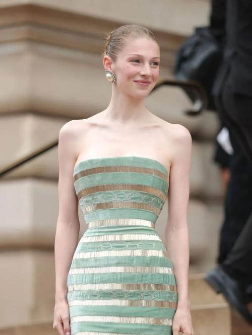 Hunter Schafer at Schiaparelli fashion show, July 2025