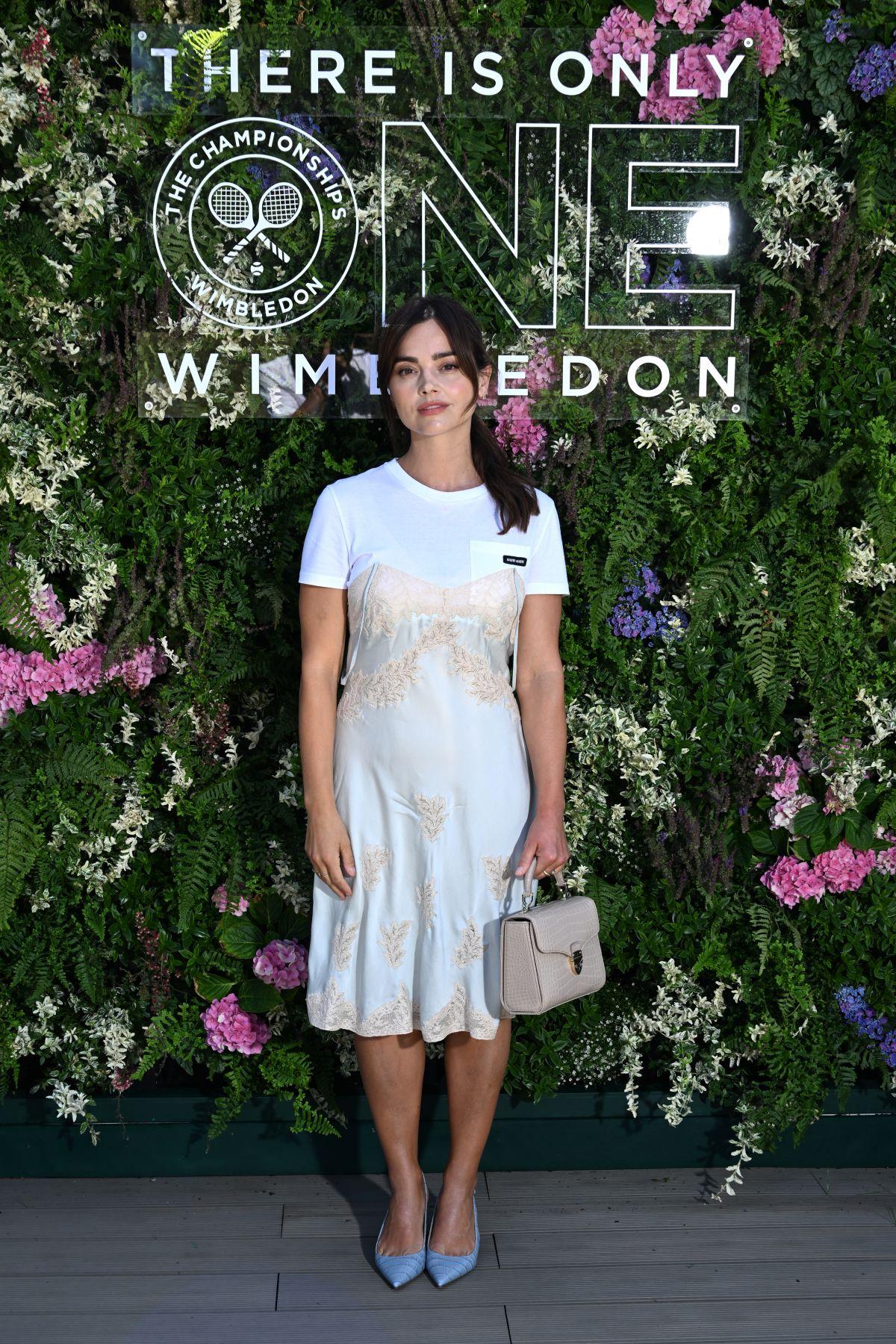 Jenna Coleman at Wimbledon Tennis Championships, July 2025