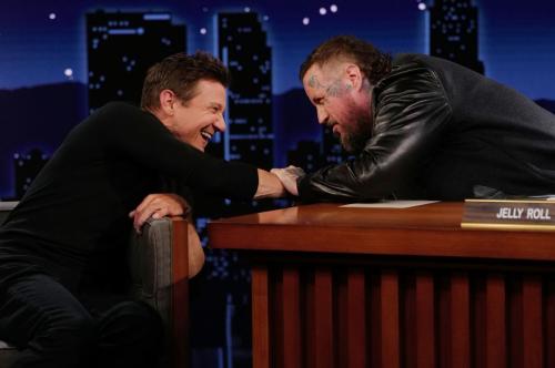 Jeremy Renner appears on Jimmy Kimmel Live, July 2025 4