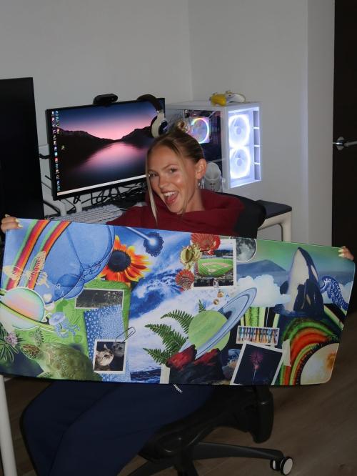 Jordyn Jones Epic Desk mat campaign, July 2025 1