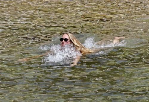 Kate and Lila Moss in Bikinis at Ibiza Beach, July 2025 5