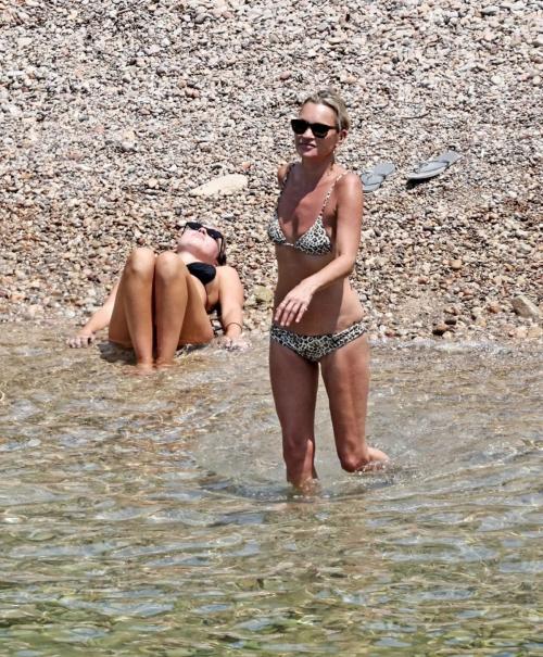 Kate and Lila Moss in Bikinis at Ibiza Beach, July 2025 7
