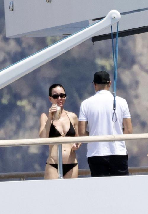 Katy Perry in black bikini on yacht, July 2025 2