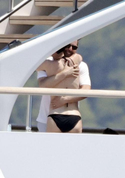 Katy Perry in black bikini on yacht, July 2025 3