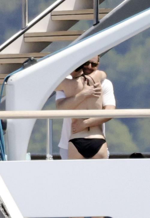 Katy Perry in black bikini on yacht, July 2025 8