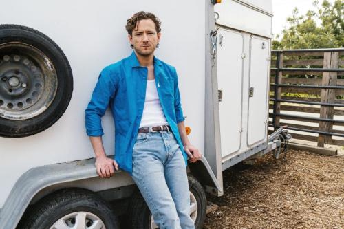 Lewis Pullman for JJ Geiger Bustle shoot, 2025 9