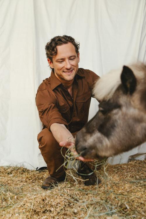 Lewis Pullman for JJ Geiger Bustle shoot, 2025 2