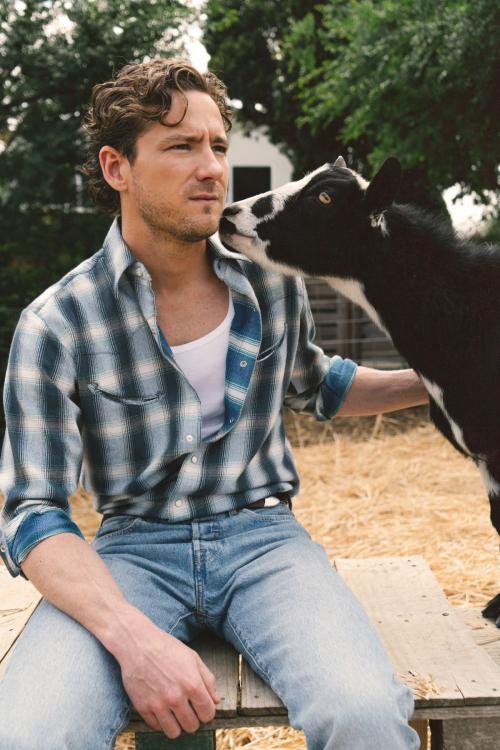 Lewis Pullman for JJ Geiger Bustle shoot, 2025 3