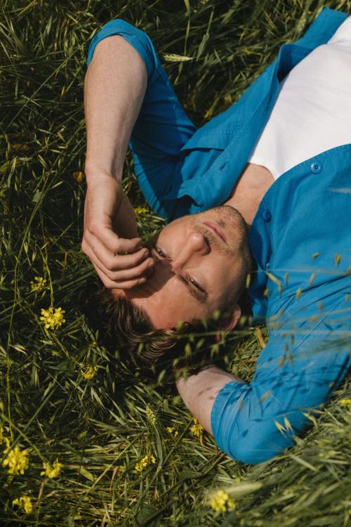 Lewis Pullman for JJ Geiger Bustle shoot, 2025 8