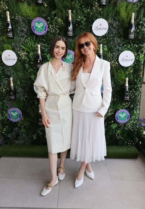 Lily Collins and Charlie McDowell at Wimbledon, July 2025 2