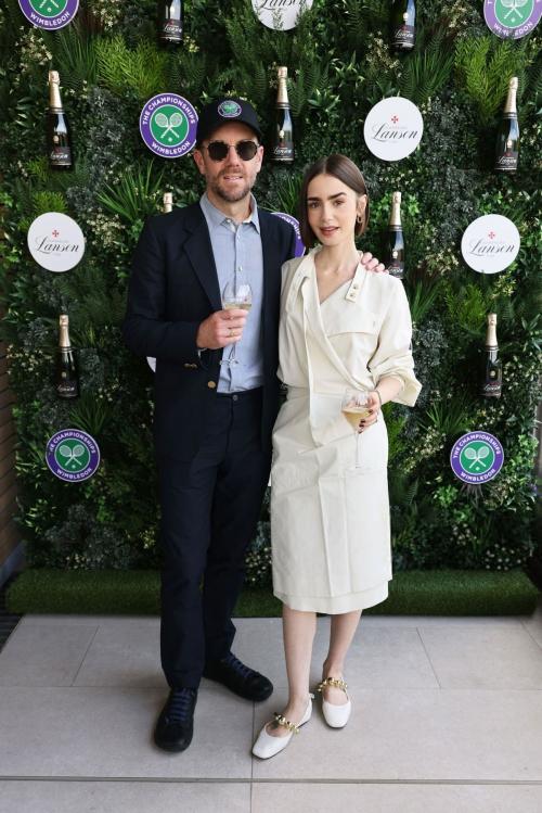 Lily Collins and Charlie McDowell at Wimbledon, July 2025 5