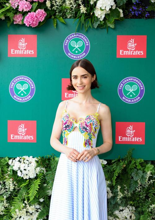 Lily Collins at Wimbledon London, July 2025 4