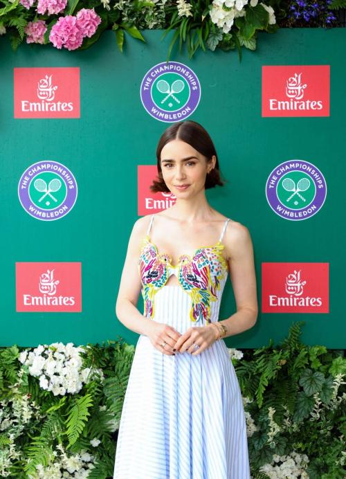 Lily Collins at Wimbledon London, July 2025 6