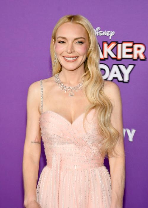 Lindsay Lohan at Freakier Friday premiere, July 2025