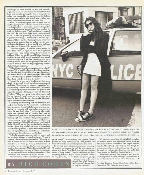 Liv Tyler for Rolling Stone Magazine Feature, 1994 1