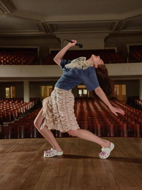 Lola Tung Stars in Crocs Shoes Campaign, July 2025 3