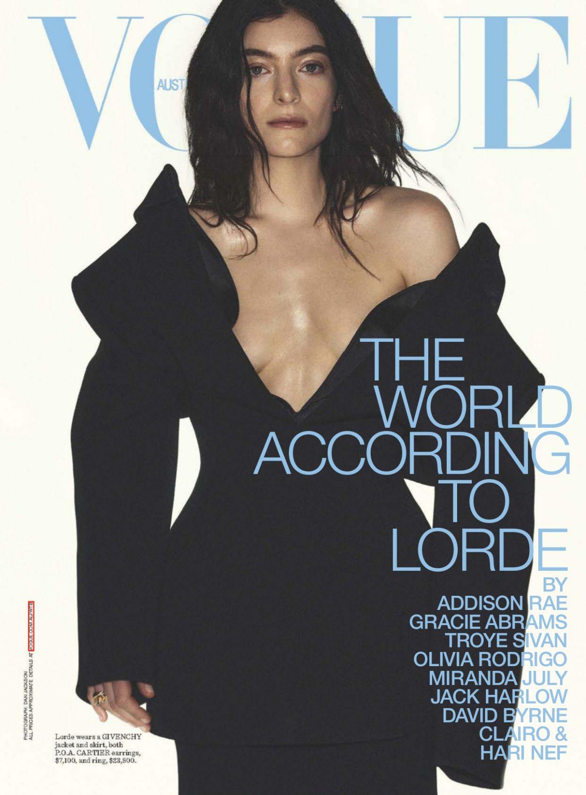 Lorde in Vogue Australia feature, July 2025