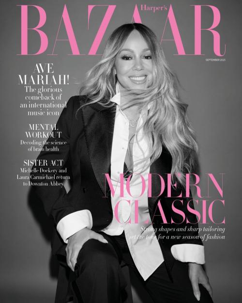 Mariah Carey glam for Harper’s Bazaar UK, Sept 2025