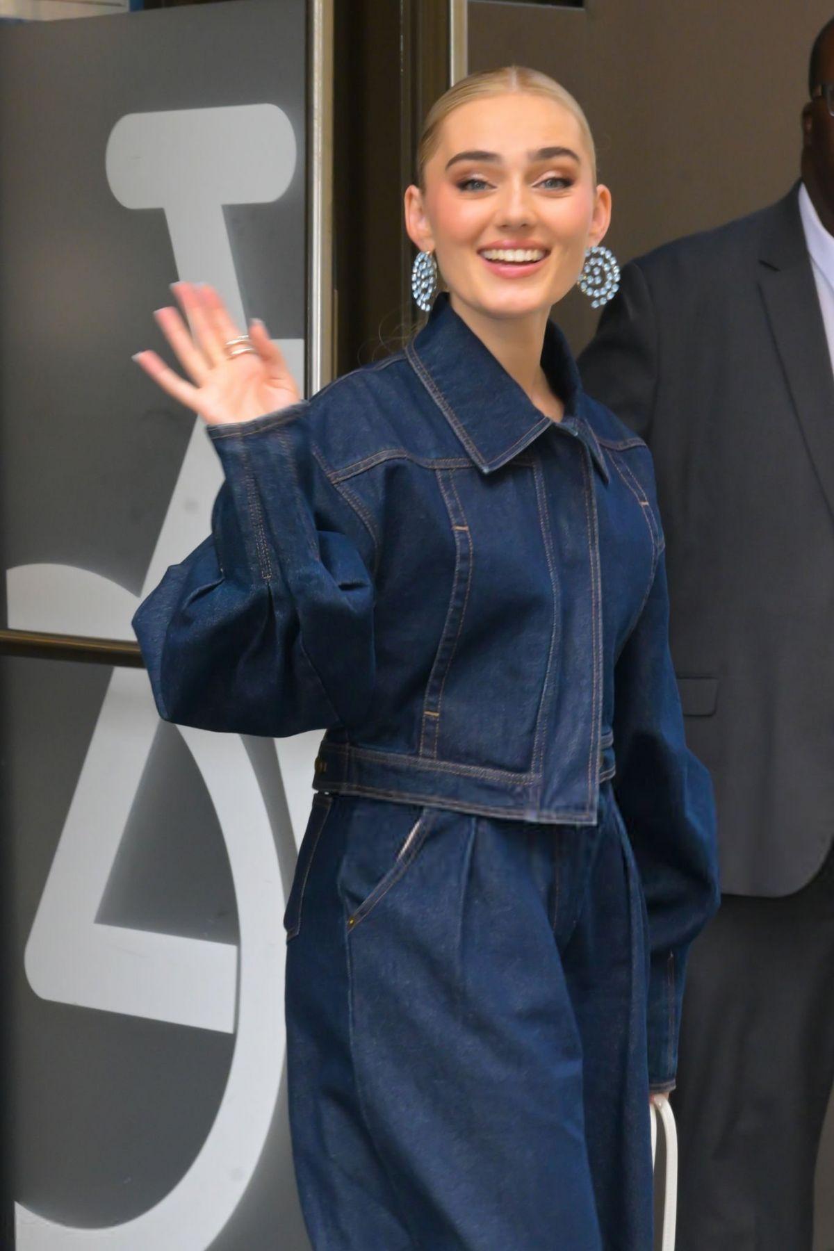 Meg Donnelly leaves ABC Studio in New York, Jul 2025