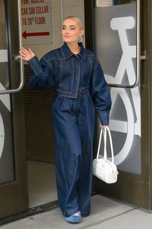Meg Donnelly leaves ABC Studio in New York, Jul 2025 1