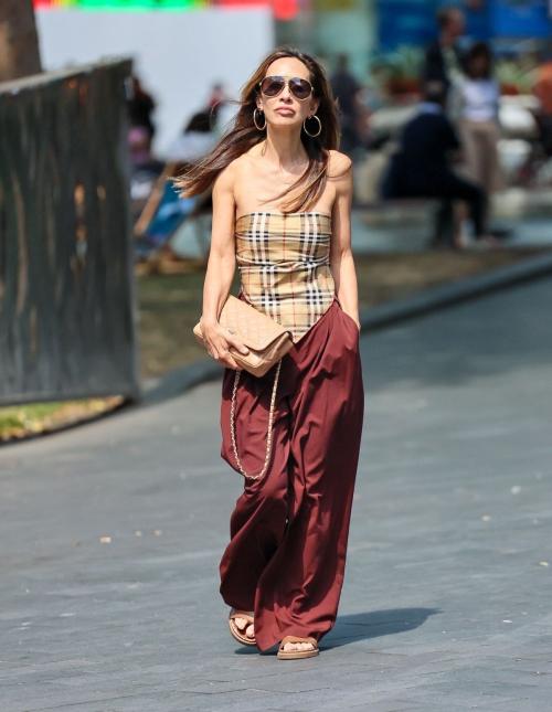 Myleene Klass in Burberry Leaves Smooth Radio, July 2025 1