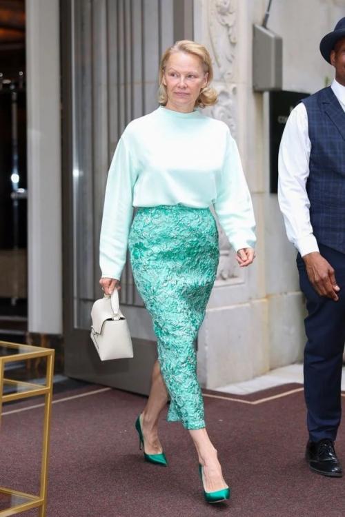Pamela Anderson Out in New York City July 2025 1