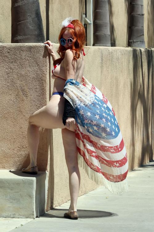 Phoebe Price Wears American Flag Bikini, July 2025 1