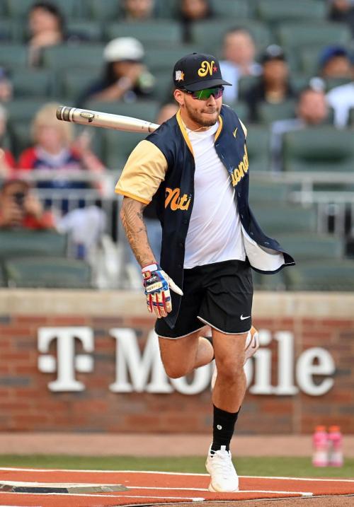 Prince Royce Plays in MLB Softball Game, July 2025