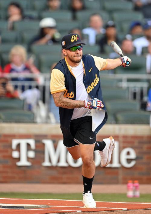 Prince Royce Plays in MLB Softball Game, July 2025 4