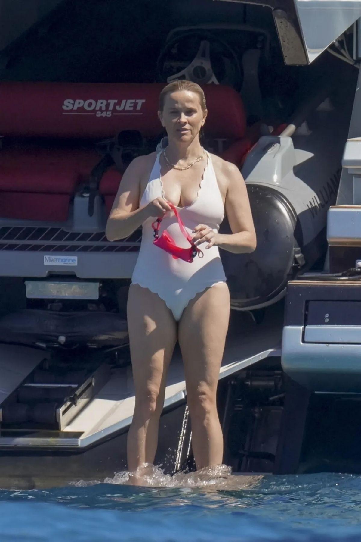 Reese Witherspoon in Swimsuit on Yacht, July 2025