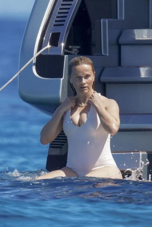 Reese Witherspoon in Swimsuit on Yacht, July 2025 4