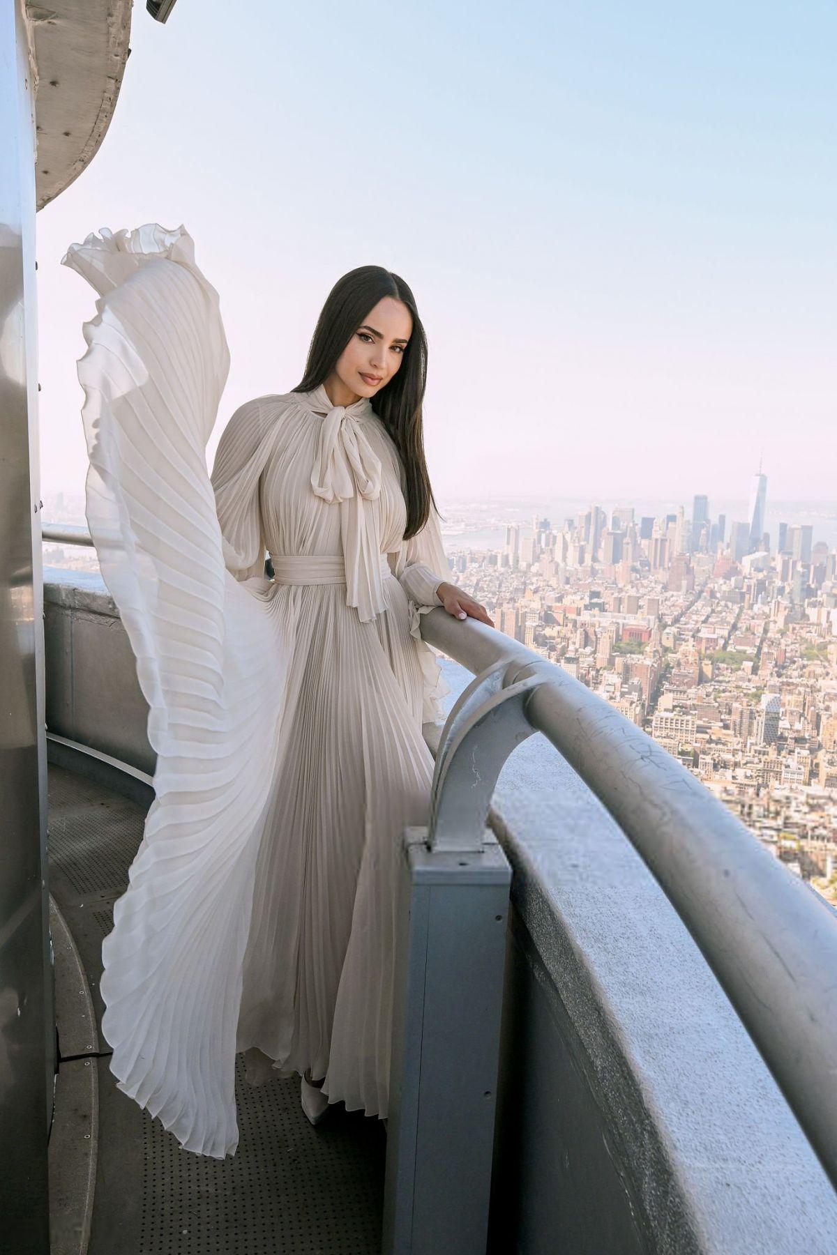 Sofia Carson visits Empire State Building, July 2025
