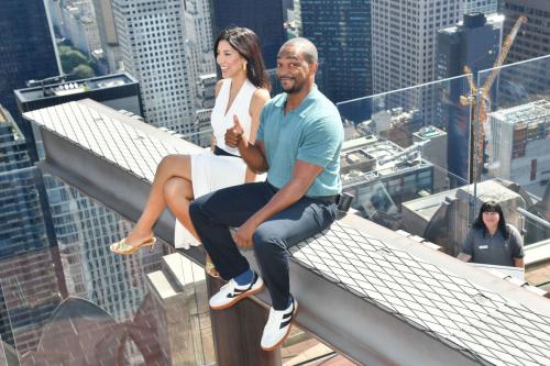 Stephanie Beatriz and Anthony Mackie at Twisted Metal Event July 2025