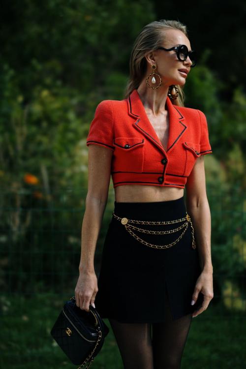 Tatiana Korsakova attends Chanel show, July 2025