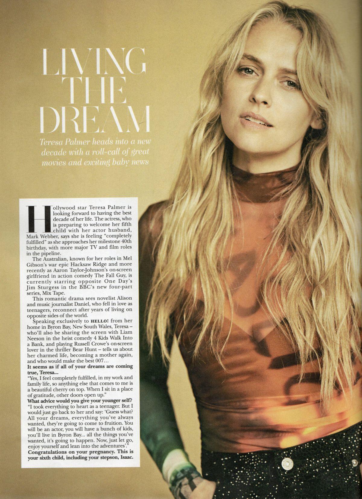 Teresa Palmer in elegant look for Hello Magazine, July 2025