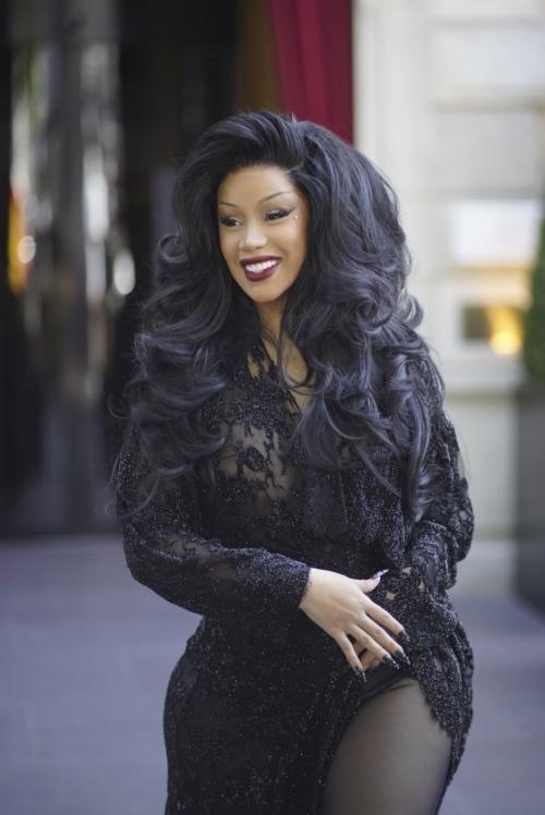 Vardi B heads to Balenciaga show Paris, July 2025