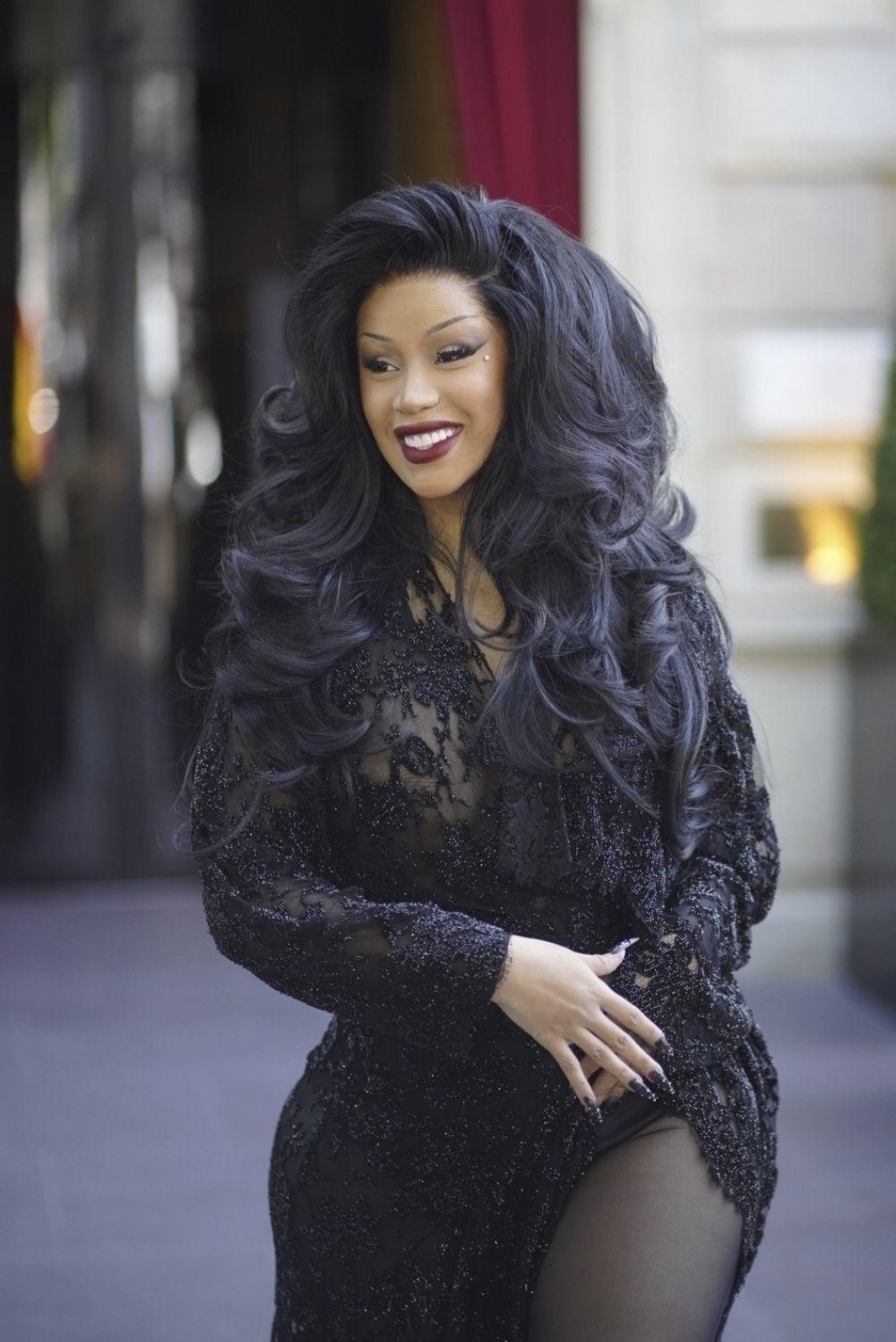 Vardi B heads to Balenciaga show Paris, July 2025