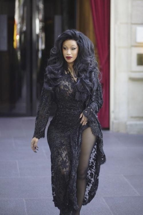 Vardi B heads to Balenciaga show Paris, July 2025 1