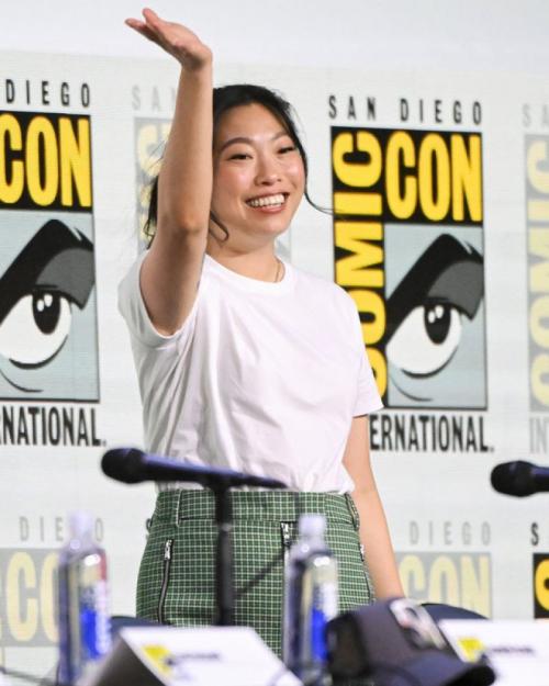 Awkwafina at The Bad Guys 2 Comic-Con panel, July 2025