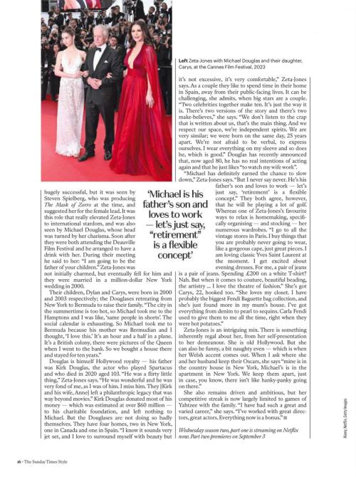 Catherine Zeta Jones Sunday Times Style, August 2025 2