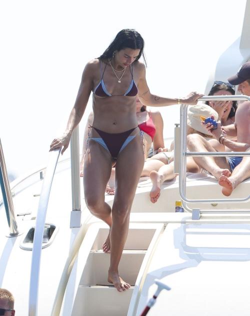 Dua Lipa in Bikini Paddleboard Yoga Ibiza, August 2025