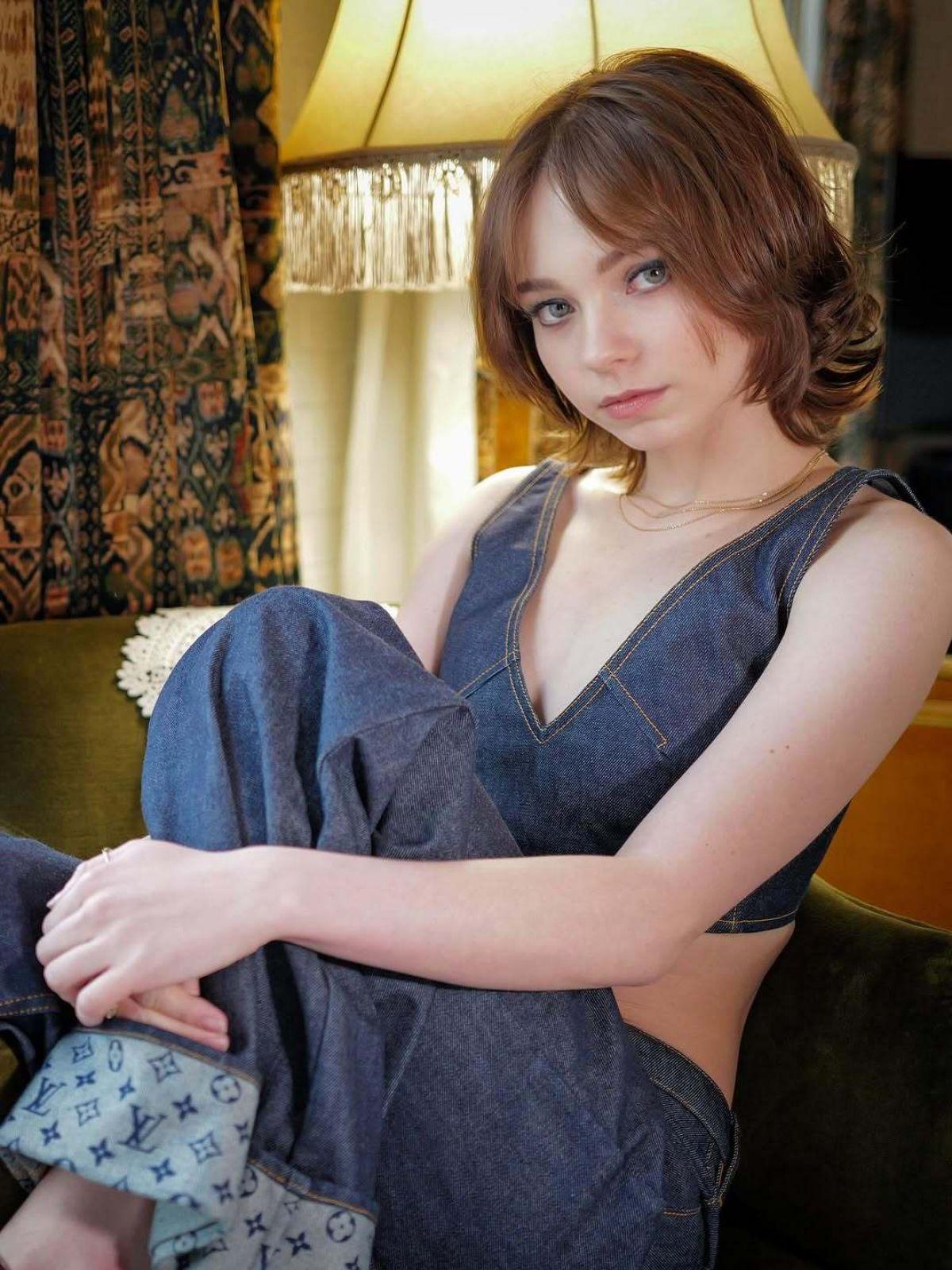 Emma Myers at Wednesday Graveyard Gala portraits, August 2025