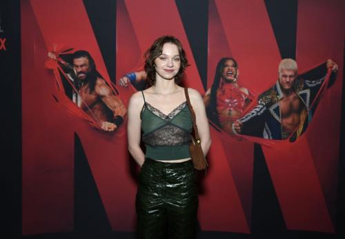 Emma Myers at WWE Monday Night RAW in Brooklyn 6