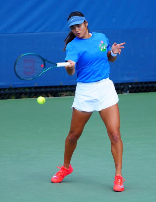 Emma Raducanu at US Open practice New York, August 2025