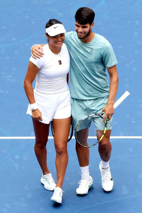 Emma Raducanu & Carlos Alcaraz US Open doubles, August 2025 5
