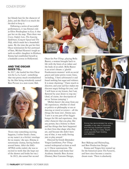 Emma Stone Fairlady Magazine, Sept/Oct 2025 3