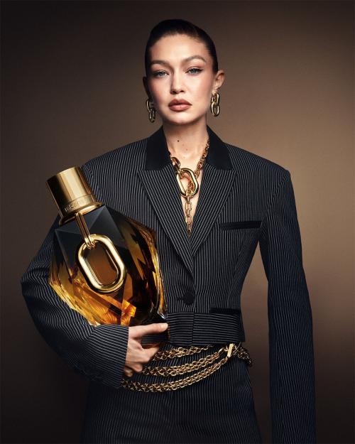Gigi Hadid for Rabanne Million Gold campaign 2025 2