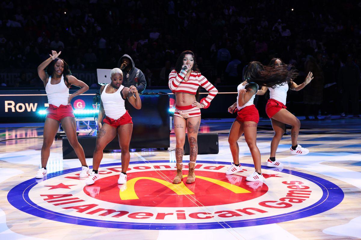 Glorilla performs at halftime McDonald’s All-American Games, April 2025