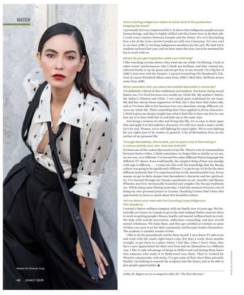 Jessica Matten Legacy Magazine, August 2025 1