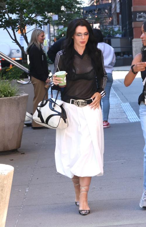 Julia Fox on Elsbeth set in New York, August 2025